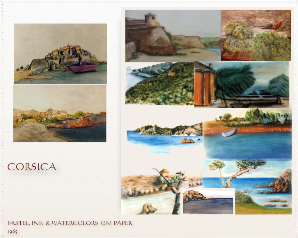 Collage Drawings Corsica