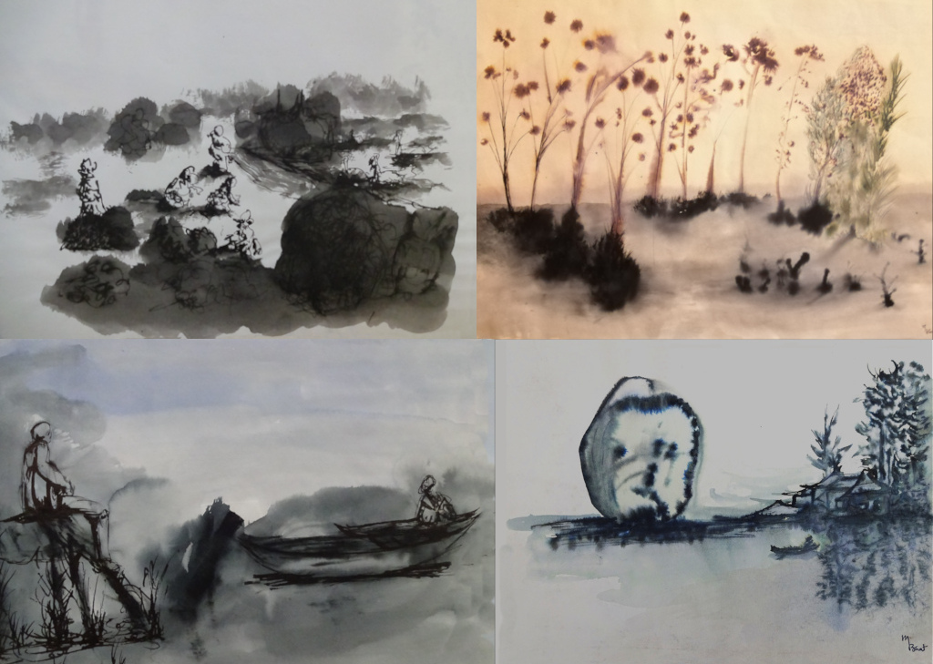 Collage Inky Landscapes