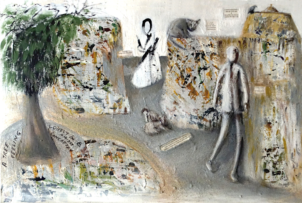 Lonely Tree amidst Concrete